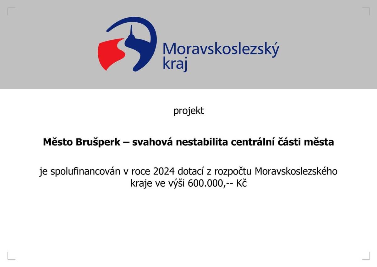 Město Brušperk v současné době realizuje projekt s názvem „Město Brušperk – svahová nestabilita centrální části města“.  Předmětem projektu je provedení extenzometrického měření v v památkové zóně města Brušperk.