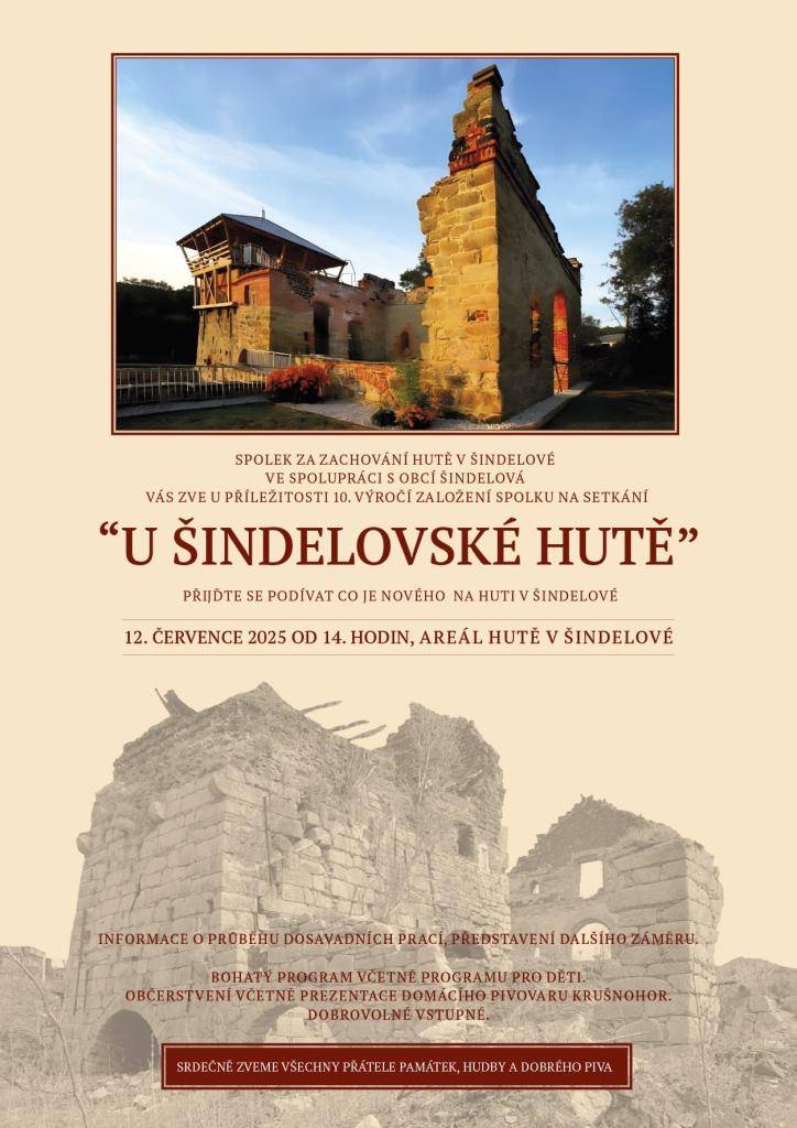 Setkání u příležitosti výročí 10 let od založení Spolku za zachování hutě v Šindelové