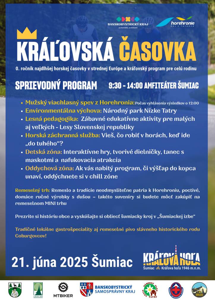 0. ročník najdlhšej horskej časovky v strednej Európe + dopravné obmedzenia v obci Šumiac