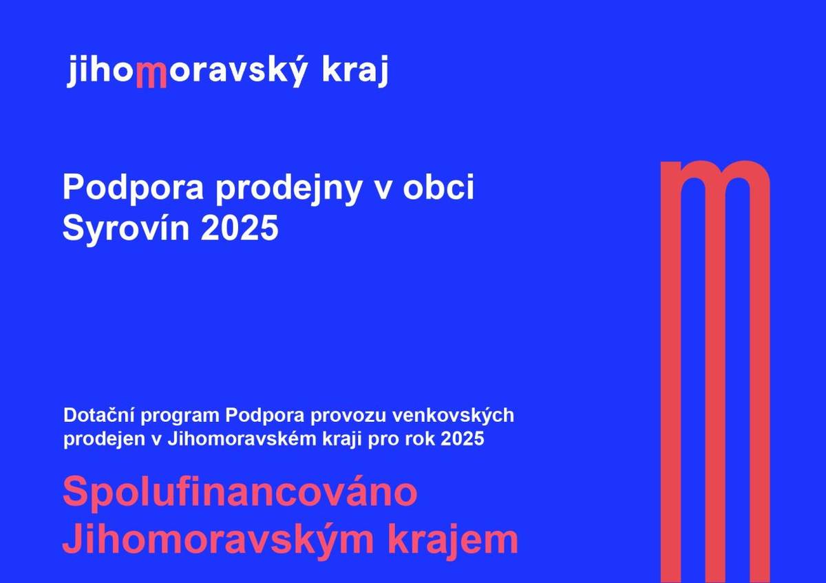 Dotační program Podpora provozu venkovských prodejen v Jihomoravském kraji pro rok 2025