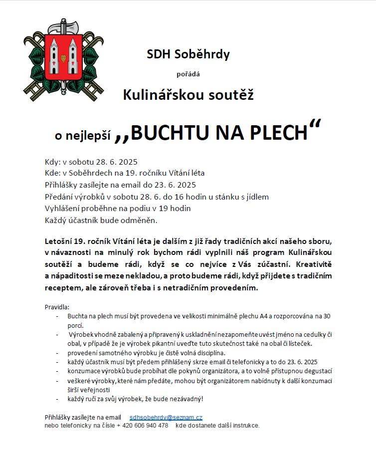 kulinářská soutěž v rámci Vítání léta