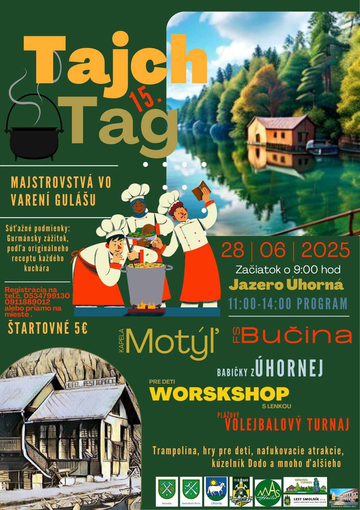 Tajch Tag 15. súťaž vo varení gulášu - 28.6.2025 od 09:00, Jazero Úhorná.