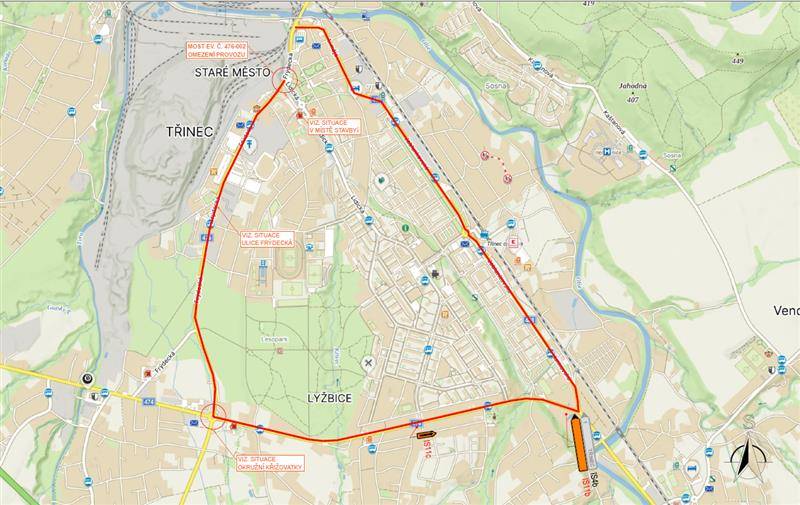 Zhruba od 7. července, po ukončení opravy staré I/11, začne oprava mostu na ulici Frýdecká u Evangelického kostela v Třinci – křížení s ulicí Lidická.