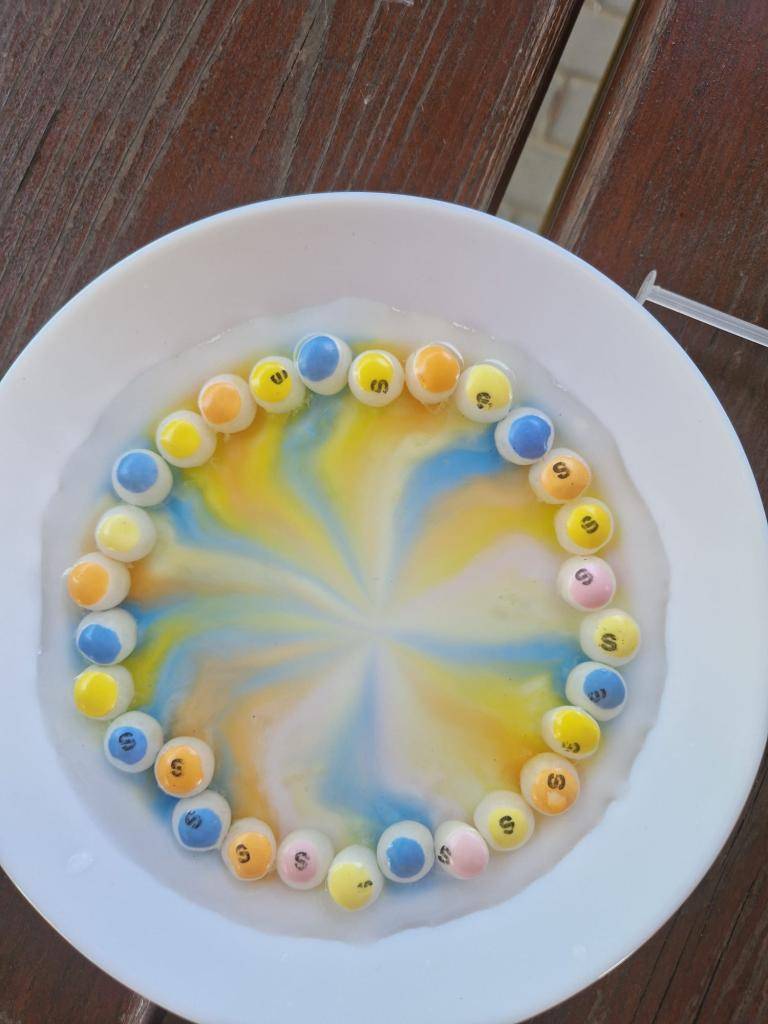 Děti měly mnoho aktivit, pozorovaly různá skupenství vody, dělaly pokusy s vodou- zapouštění barev do vody - pozorování jak se barva míchá, míchání barev, duha na talířku, co se stane když...?, propichování sáčku s vodou, kapaní pipetou na minci- vodní bublina a jiné zajímavosti.