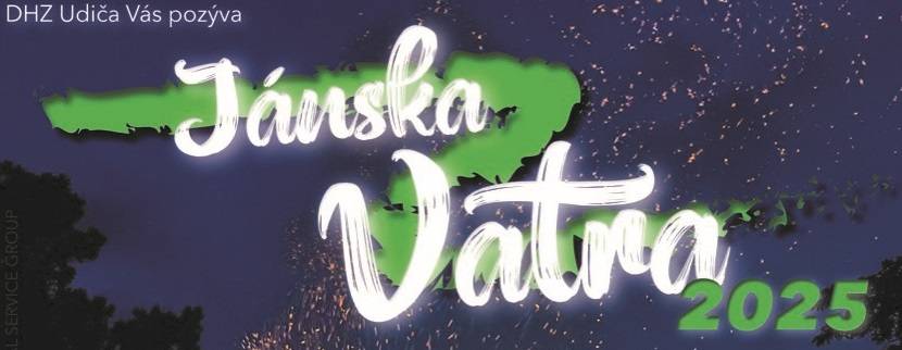 Dobrovoľný hasičský zbor obce Udiča Vás srdečne pozýva na Jánsku vatru, ktorá sa bude konať v sobotu 28.06.2025 na „Ostrovku” v Udiči.