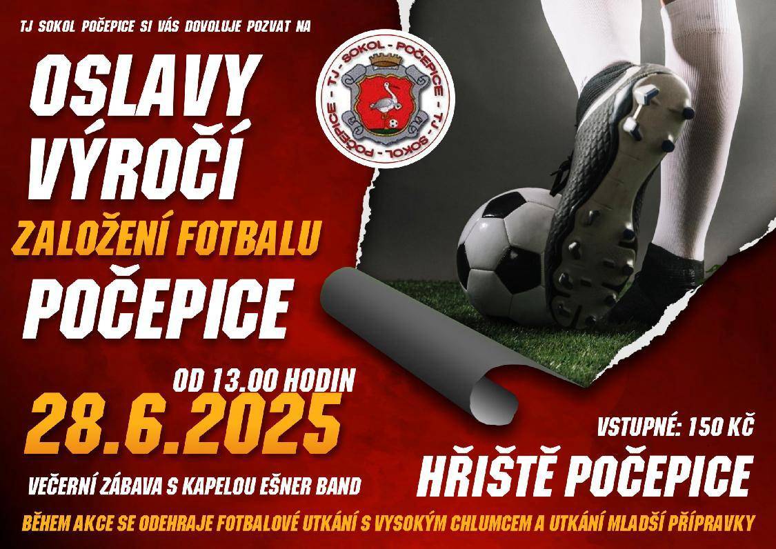 Oslavy výročí založení Fotbalu Počepice 28.6.2025