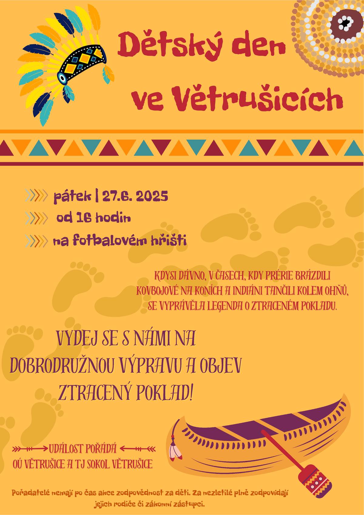 Srdečně vás zveme na oslavu Dětského dne a přivítání prázdnin, která se uskuteční v pátek 27. června od 16 hodin na fotbalovém hřišti. Těšit se můžete na odpoledne plné her, soutěží a zábavy pro malé i velké. Přijďte si společně užít začátek léta.   Těšíme se na vás.