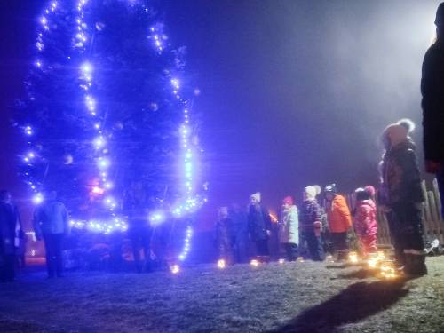 Adventní rozsvícení vánočního stromu.