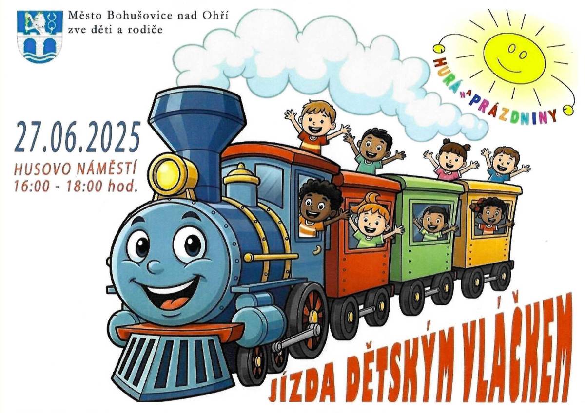Dne 27.06. od 16 do 18 hod bude na Husově náměstí v Bohušovicích n.O. jezdit dětský vláček.