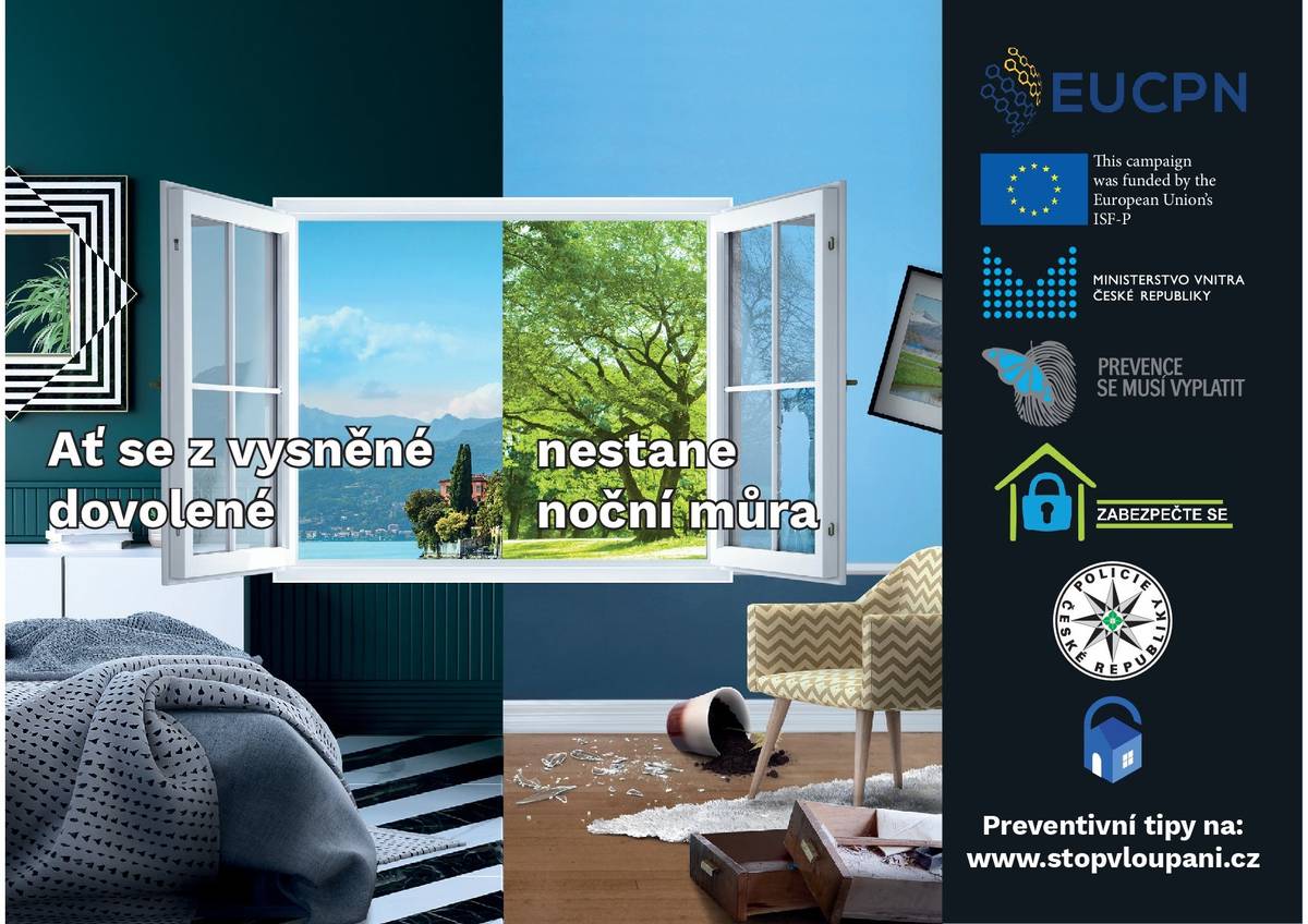 I když se v Česku snižuje počet krádeží, každé 3 hodiny dojde k vloupání do bytu či domu. Nečekejte, až bude pozdě – zabezpečte svůj domov už dnes! Podle Policie ČR a Ministerstva vnitra je klíčem ke snížení kriminality:  Odolné dveřní a okenní zámky Venkovní osvětlení na senzor Vnitřní osvětlení s časovačem Odpovědné chování obyvatel  Prevence se vyplatí – poraďte se s odborníky, kombinujte mechanické a elektronické zabezpečení, a nezapomeňte:  Zavírejte okna, zamykejte dveře, neprozrazujte odjezdy na sociálních sítích. Dobré vztahy se sousedy a všímavost v okolí jsou často tou nejlepší ochranou.  Více informací a tipy najdete na: www.stopvloupani.cz www.policie.cz/zabezpectese Připomeňme si, že bezpečný domov začíná u nás samotných.