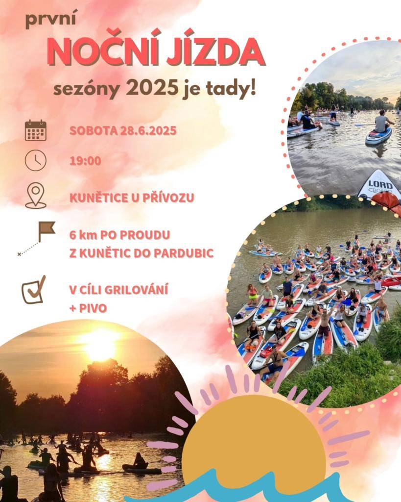 Ahoooj paddleboardisti a paddleboardistky!První NOČNÍ JÍZDA této sezóny je tady! Přijď přivítat léto a prázdniny s námi na sjezdu při západu slunce. Připravte se na nezapomenutelnou Noční jízdu sezóny 2025!