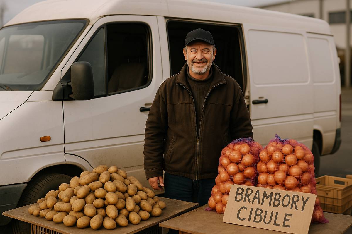 V pátek 27.6. v 16.45h přijede na parkoviště před OÚ soukromý pěstitel brambor. Prodávat bude rané brambory - cena 12,50 Kč za 1 kg (balení po 8 kg) a novou cibuli - cena 25 Kč za 1 kg (balení po 4 kg).