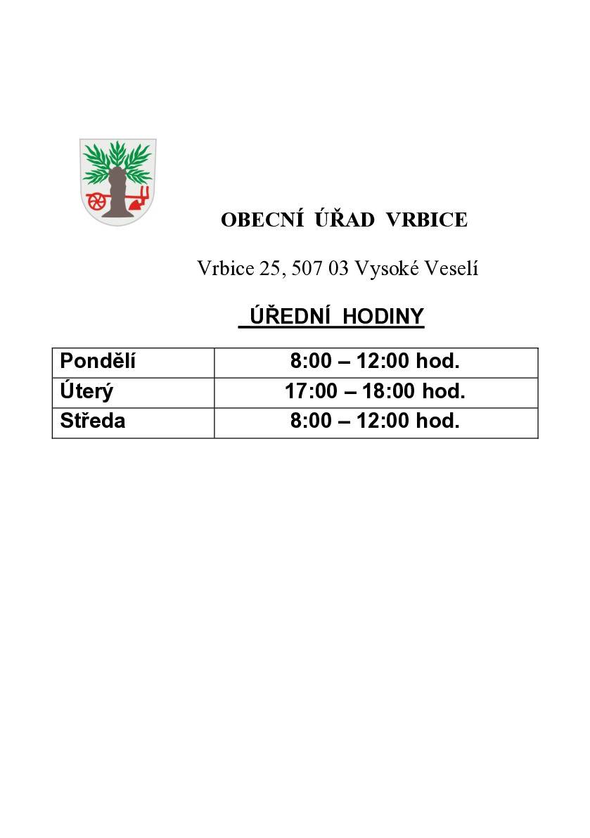 Změna úředních hodi