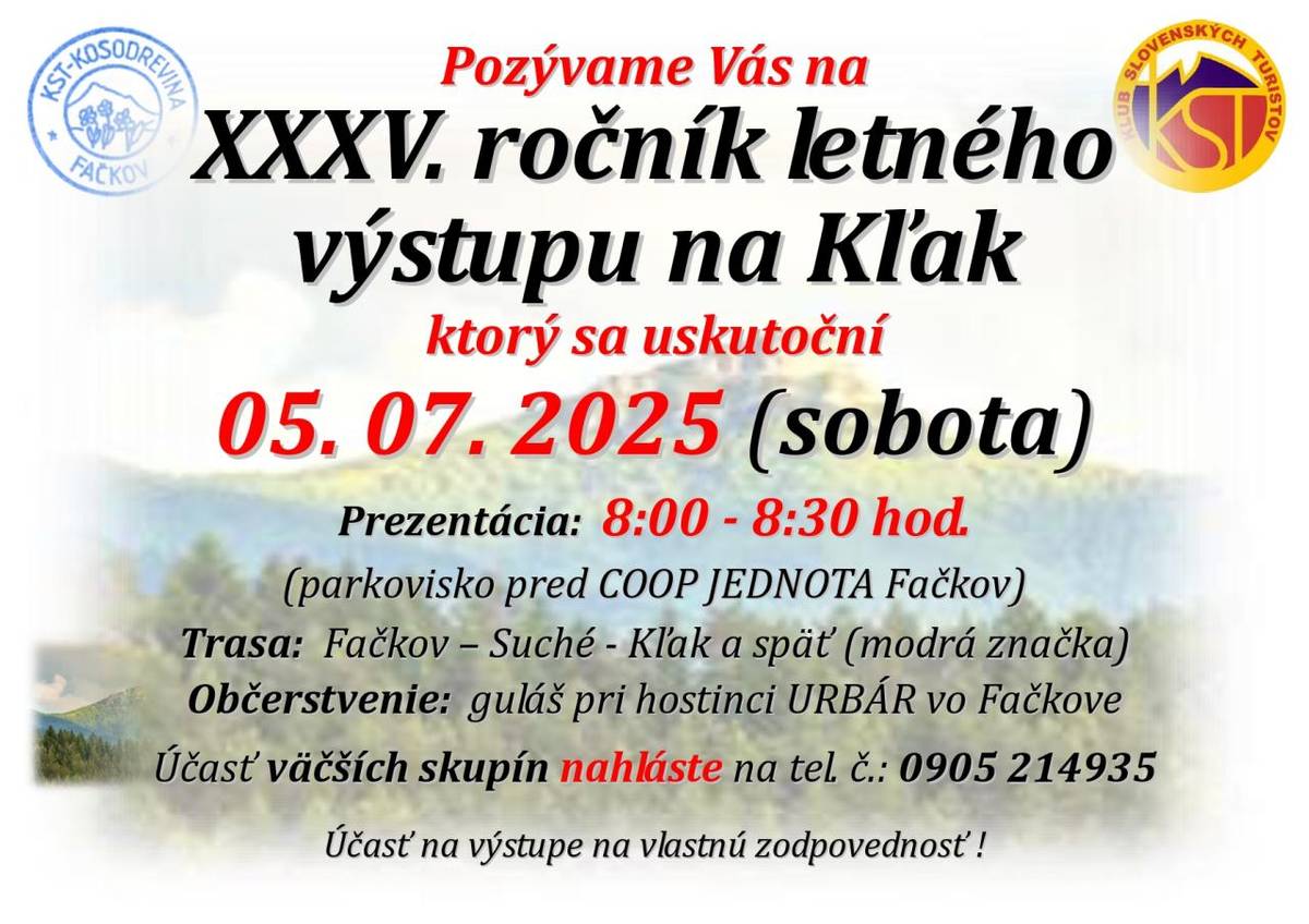 Letný výstup na Kľak