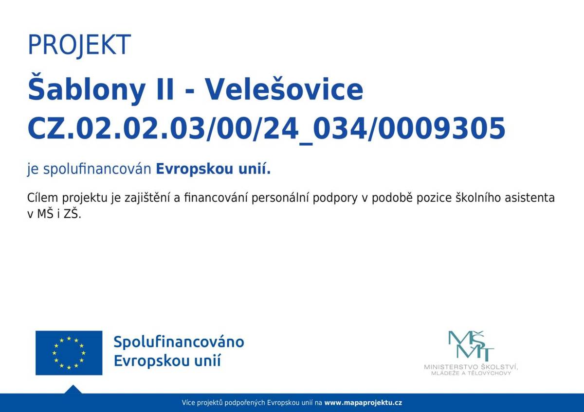 Projekt spolufinancován Evropskou unií