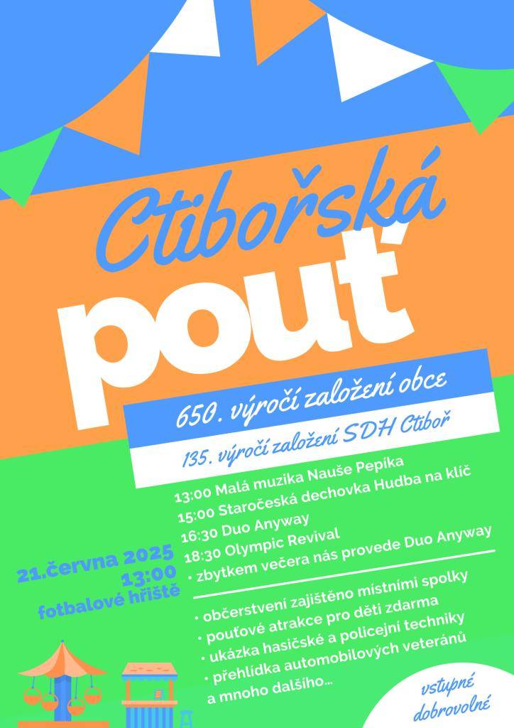 Pouť - 650. výročí Ctiboře - 21.6.2025