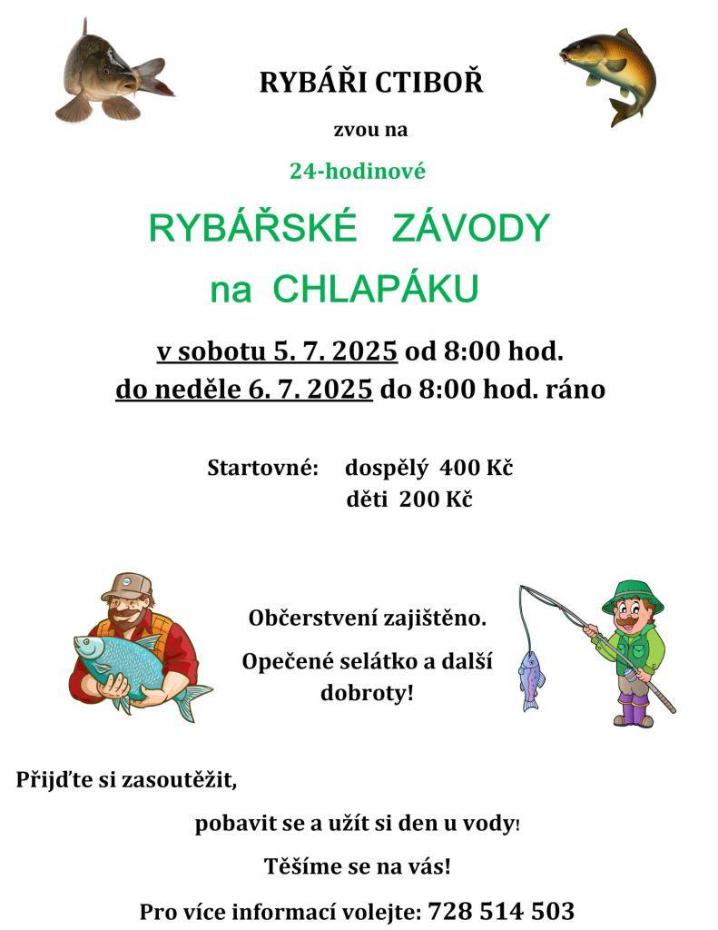 Rybářské závody 5.7.2025
