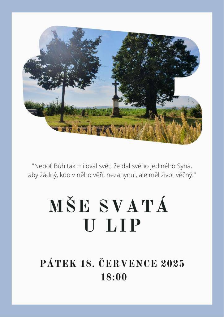 Pozvánka na tradiční mši svatou.