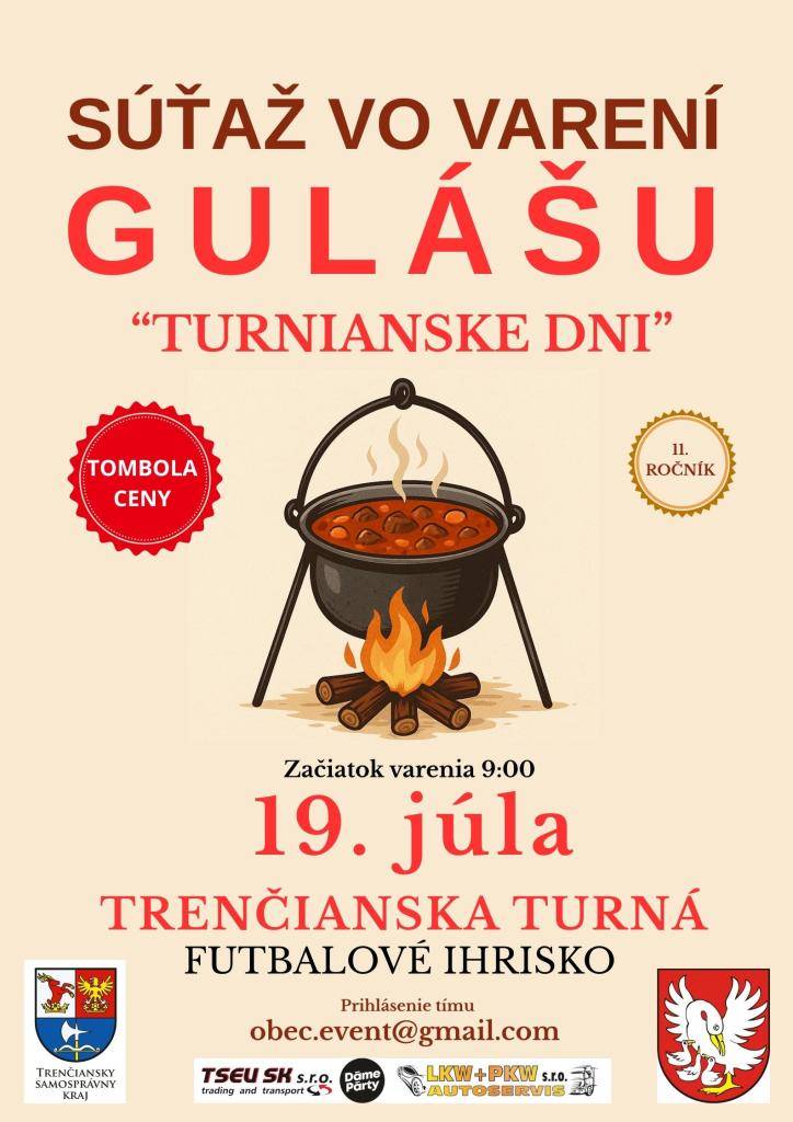 Pridaj sa k nám na tradičné kulinárske podujatie v rámci Turnianskych dní!