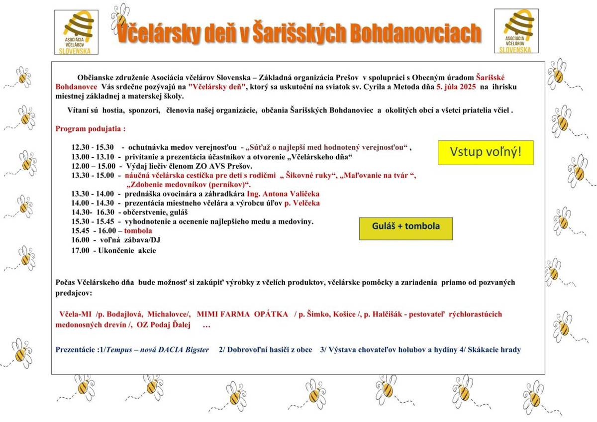 Včelársky deň Š. Bohdanovce