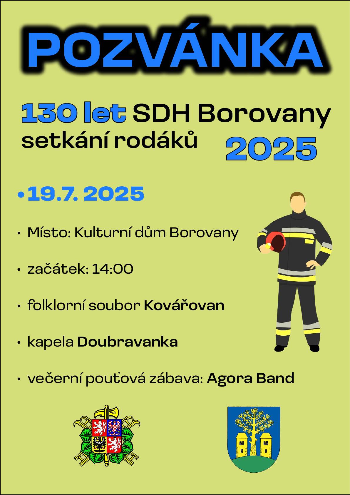 NA SETKÁNÍ RODÁKŮ A 130 LET ZALOŽENÍ SDH BOROVANY
