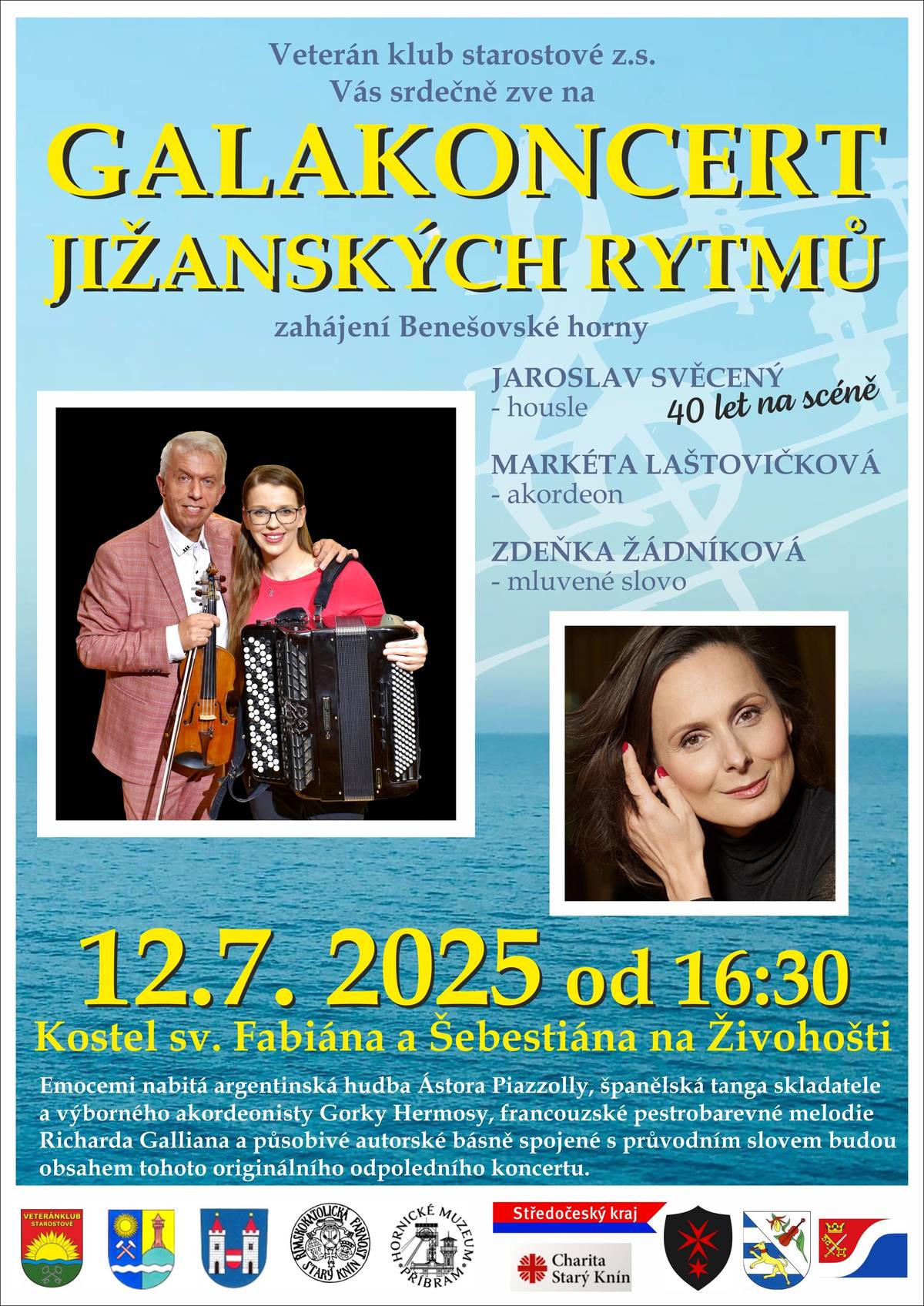 Koncert Jaroslava Svěceného v kostele sv. Fabiána a Šebestiána na Živohošti v sobotu 12.7.2025 od 16,30