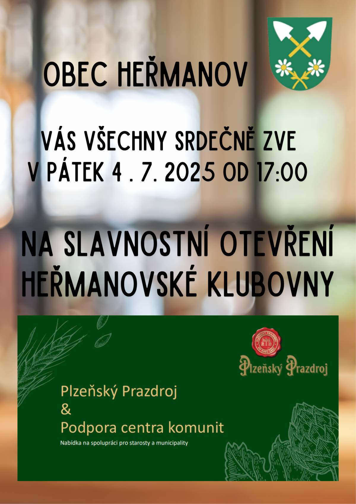 V pátek 4.7.2025 od 17:00 hodin.