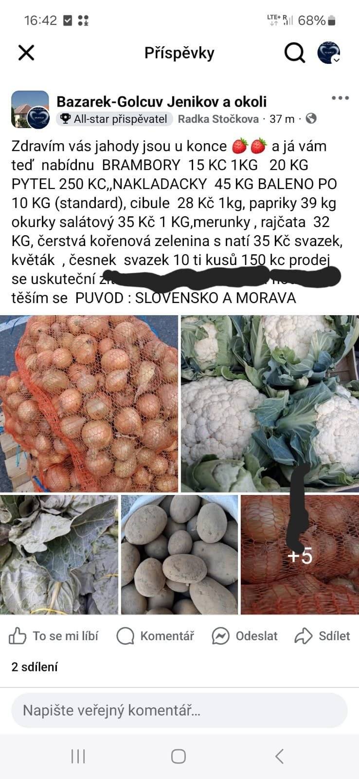 Dnes v PO 30.6.2025 ve 14:30 proběhne na obvyklém místě prodej JAHOD, MERUNĚK A BORŮVEK - nový prodejce.  Zítra v úterý 1.6. v 9:00 přijede paní Štočková (Golčův Jeníkov), nabízí - cibuli, okurky nakládačky i salátové, papriky, rajčta, meruňky a další- viz leták.