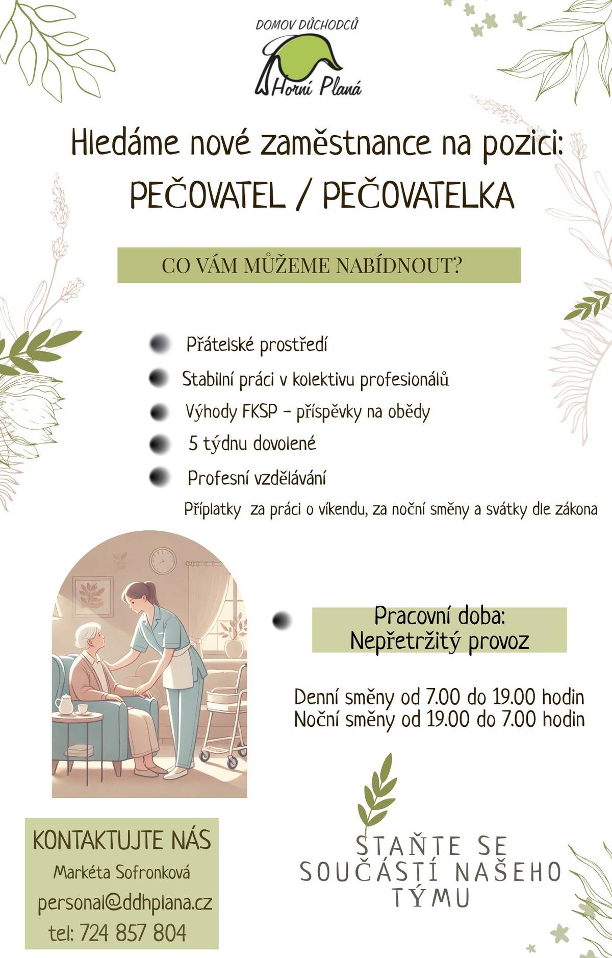 Pečovatelka- Horní Planá