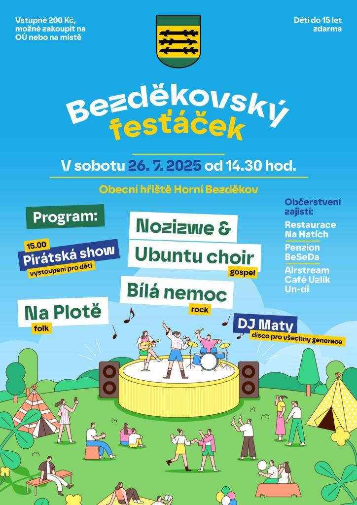 V Horním Bezděkově se 26. července 2025 uskuteční letní festival, který nabídne pestrý program pro všechny věkové kategorie. Vstupné činí 200 Kč, děti do 15 let mají vstup zdarma. Na programu jsou vystoupení různých hudebních žánrů a občerstvení zajistí místní restaurace a kavárny.