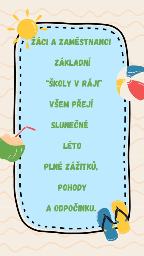 Prázdninový provoz    Dovolená v kanceláři školy bude ve dnech 21. 7. - 1. 8. 2025.     Ostatní pracovní dny jsme k zastižení v čase 8,00 - 12,00.