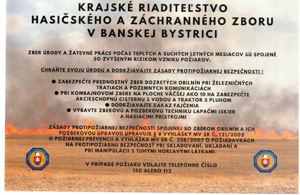 Ozam KRHaZZ v Banskej Bystrici - Zber úrody a žatevné práce