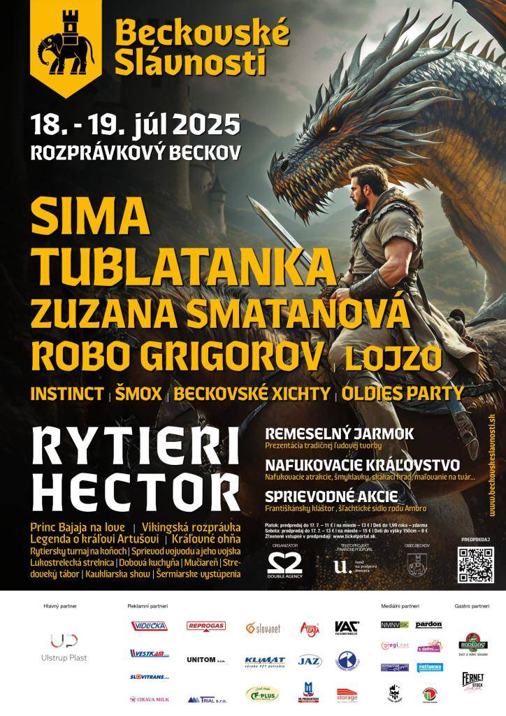 V dňoch 18. až 19.7.2025 sa v parku v Beckove v tieni stromov opäť stretnú všetky vekové kategórie, aby zabudli na každodenné povinnosti a užili si zopár príjemných chvíľ s rodinou či priateľmi.