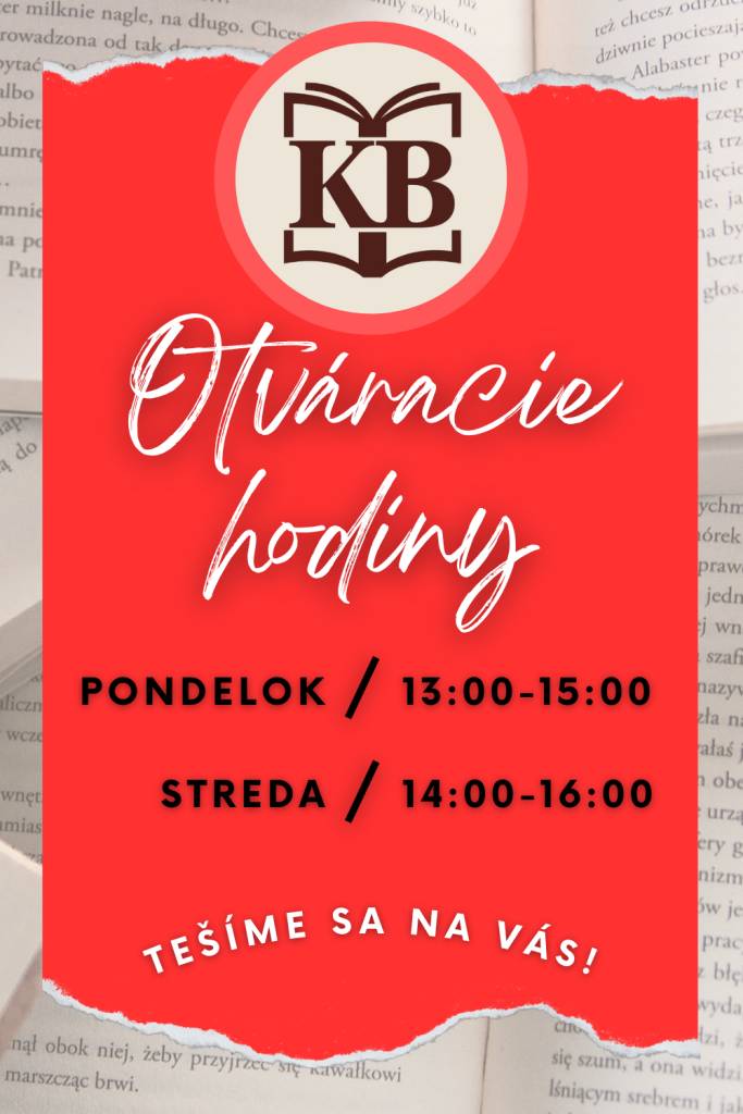 Milí návštevníci a čitatelia, dovoľujeme si Vás informovať o aktuálnych otváracích hodinách v našej obecnej knižnici.