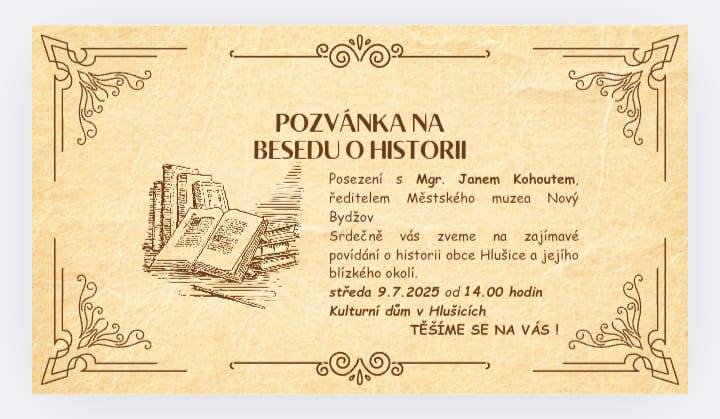 Beseda o historii Hlušic