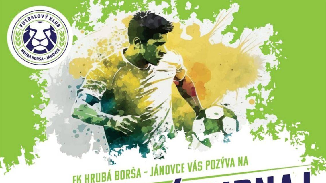 12.07.2025 futbalové ihrisko Jánovce 9:00 turnaj detí 12:30 turnaj mužov