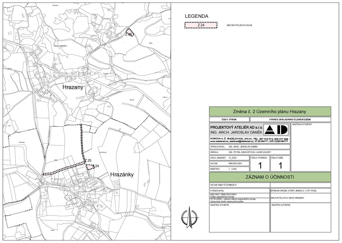 Nový územní plán obce Hrazany