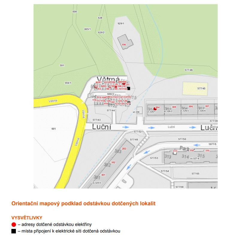 Vážení občané, tímto si Vás dovolujeme upozornit na odstávku elektřiny, která se uskuteční dne 16.07.2025 od 07:30–15:30 hodin, v lokalitě Litvínov - Janov: Luční: č. p. 304; č. ev. 90 kat. území Janov u Litvínova: parcelní č. 285/1, 285/6, 285/8