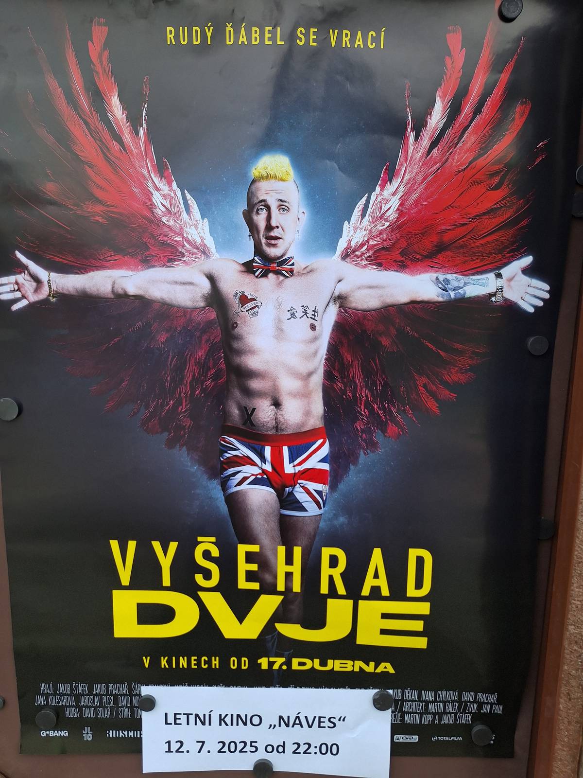 Zveme Vás do kina na film Vyšehrad DVJE, který promítáme dne 12.7.2025 od 22:00 hod. Pokud bude deštivo, posuneme film na jiný termín.