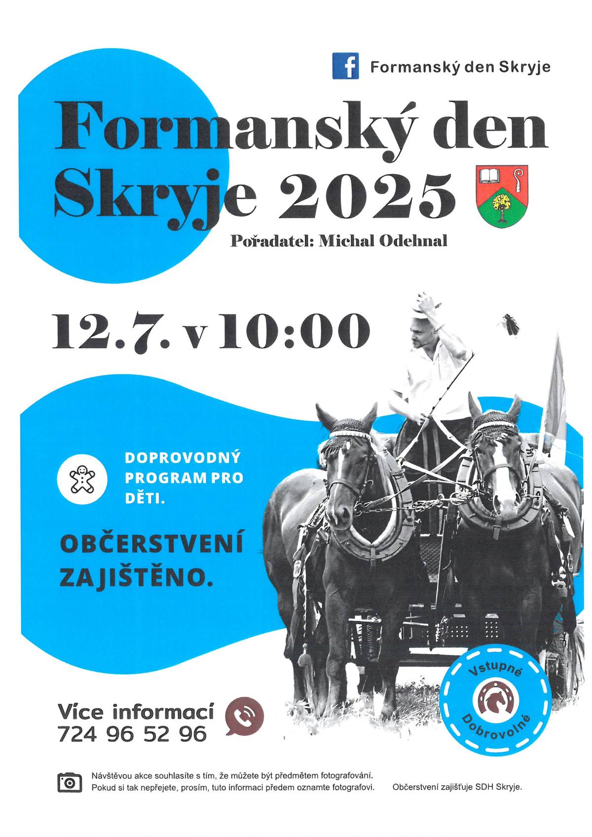 Zveme Vás do Skryjí v sobotu 12.7.2025 od 10:00 na Formanský den.