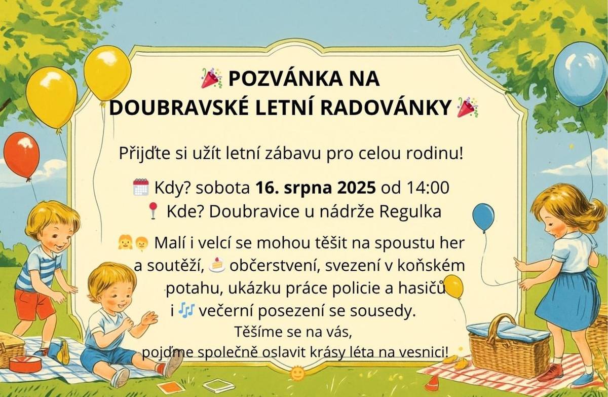 Sousedské posezení na Doubravici 16.8.2025