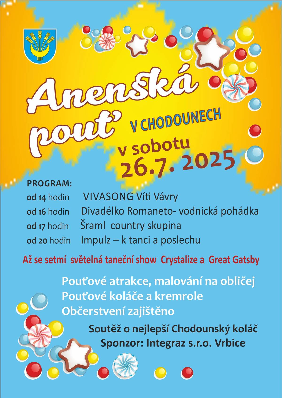 Pozvánka na Anenskou pouť -Chodouny