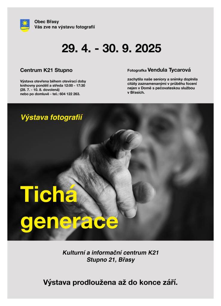 Výstava fotografií Tichá generace prodloužena do konce září 2025