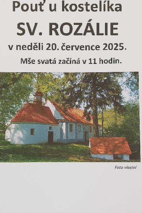 Pouť u kostelíka Sv. Rozálie a Mše svatá
