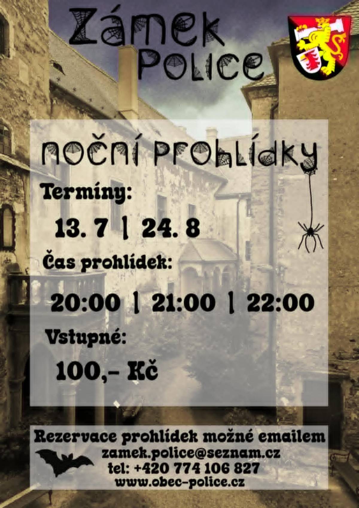 Zveme na přednášku o letcích, kterým je věnováno Muzeum RAF na zámku v Polici a to 13.7. od 18:00 a od 20:00 začnou noční prohlídky zámku. OÚ Police