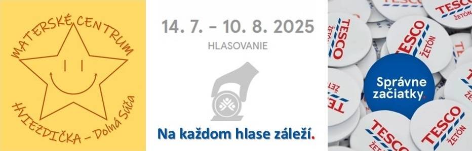 Milí spoluobčania, máme možnosť získať financie na renováciu materského centra Hviezdička, ale potrebujeme vašu pomoc. Zapojili sme sa do grantovej výzvy spoločnosti Tesco, kde je možné už od dnes hlasovať za náš projekt. Budeme radi, ak túto možnosť využijete v oboch predajniach Tesco v Trenčíne.
