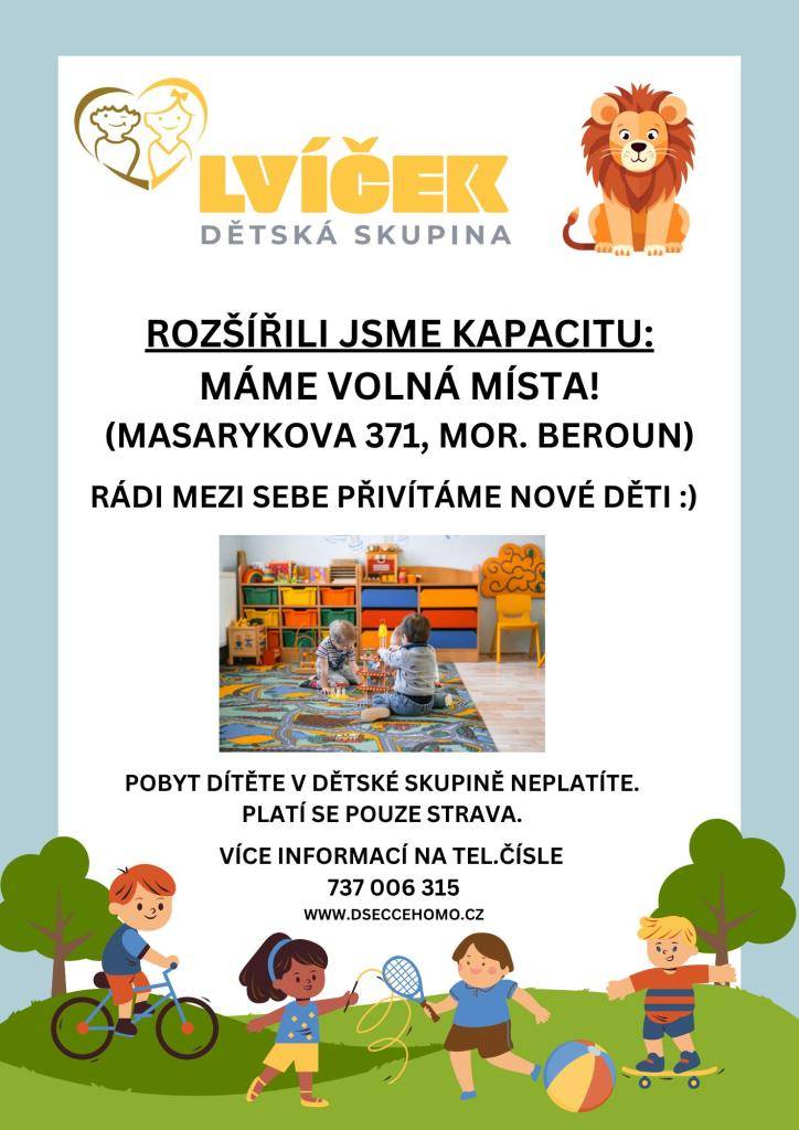 Volná místa v dětské skupině