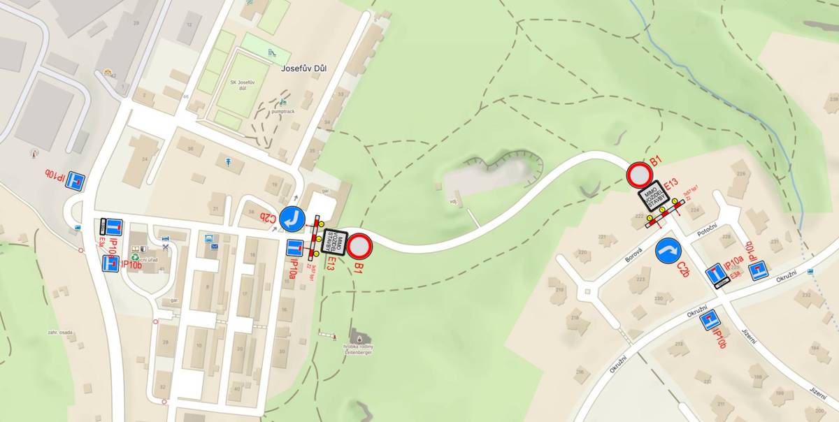 Ve dnech 21.7 až 3.8.2025 bude z důvodu výkopu pro optickou síť plně uzavřena komunikace z obce Josefův Důl na Bradlec a opačně.