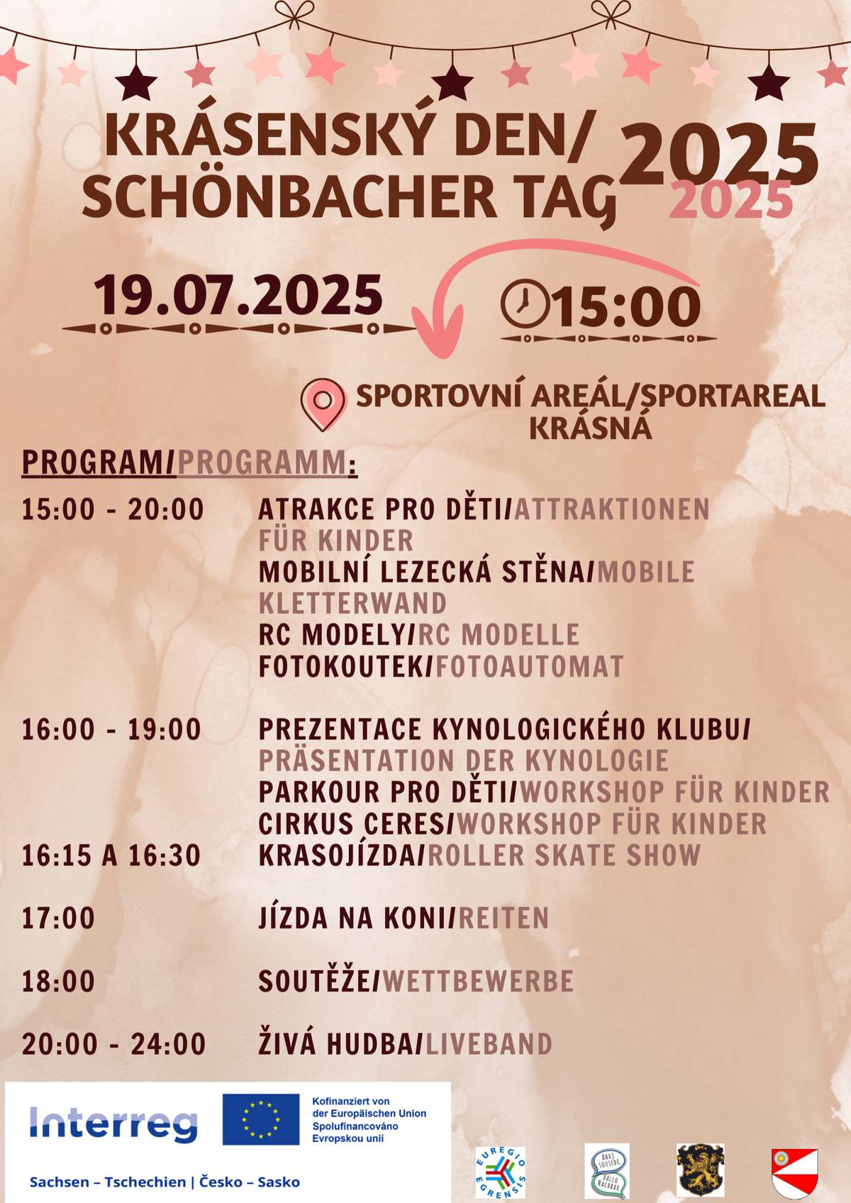 Krásenský den_DNES od 15:00 ve sportovním areálu. (Časy jsou pouze orientační.)