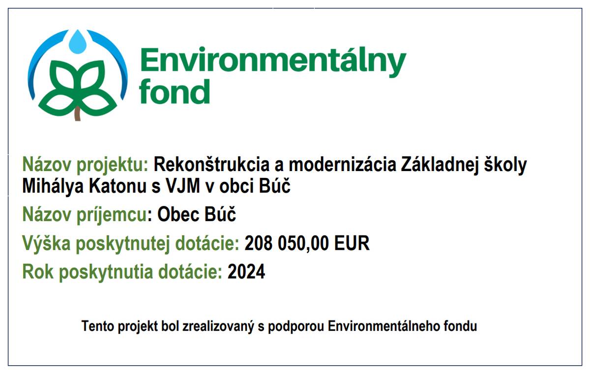 Predmetom projektu je zlepšenie energet. hospodárnosti budovy, zníženie nákladov na vykurovanie a zlepšenie sociálno-ekonomických podmienok. V rámci rekonštrukcie sa uskutočnia nasledovné činnosti: zateplenie fasády telocvične, rekuperačné vetranie, výroba elektrickej energie z obnoviteľných zdrojov